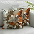 thumbnail image 3 of Creowell Brown and Orange Gray Dahlia Floral Pillow Covers  Outdoor Modern Coffee White Grey Flower Throw Pillows Cover Summer Fall Autumn Decorative Cushion Case for Couch Bed Decor, 3 of 5