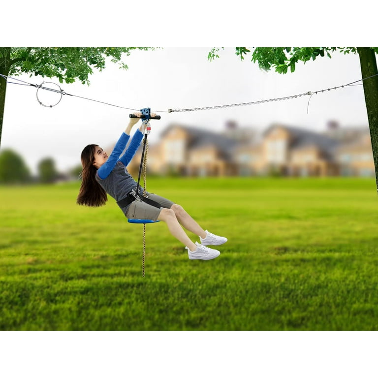 JOYMOR 118 ft Zipline Kits for Kids and Adults with Detachable JOYMOR 118 ft Zipline Kits for Kids and Adults with Detachable