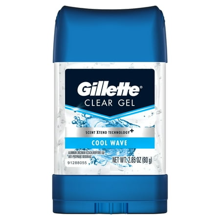 - Gillette Cool Wave Clear Gel Men's Antiperspirant and Deodorant 2.85 oz