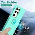 thumbnail image 3 of ELEHOLD for Samsung Galaxy S24 Ultra Ring Case,Rugged Protective Case with Ring Holder Kickstand Support Magnetic Car Mount Holder Military Grade Shockproof Cover for Samsung S24 Ultra,Mint, 3 of 6
