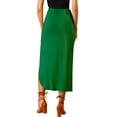 thumbnail image 3 of Unique Bargains Jupe Longue Décontractée pour Femmes Taille Élastique Fendue Asymétrique, 3 of 7