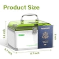 thumbnail image 3 of Glosen Aluminum Alloy Medicine Lock Box with Key, 8.46 * 5.87 * 5.51 Inches, Green Portable Child Safety Lock, 3 of 8