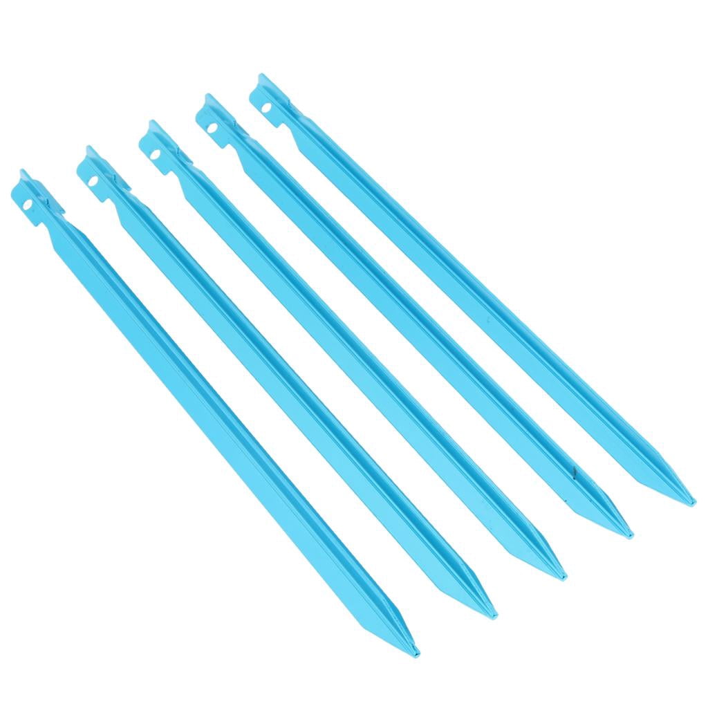 GARENDE 2x5pcs 23cm Aluminum Camping Tent Stakes Pegs Triangle Ground Nails Pcs