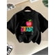 thumbnail image 1 of 2nd Grade Graphic T-Shirt for Girls - Soft Cotton Knit, Round Neck Short Sleeve Tee with apple & Pencil Design, School uniforms & Casual Wear, inspirational Girls' Tshirt, School uniform Tee, 1 of 6