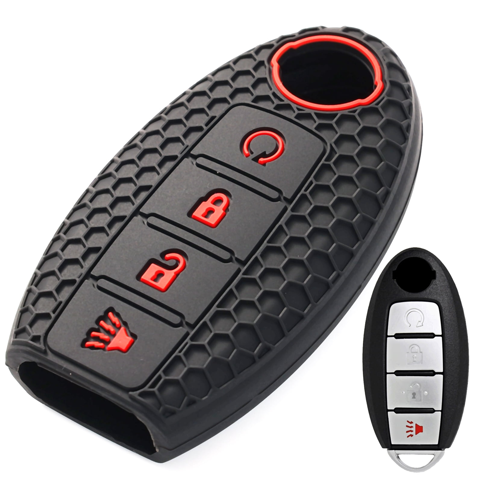 Silicone Smart Key Fob Chain Cover Case Protect For Nissan Qashqai Teana Kicks
