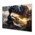 thumbnail image 2 of Designart "Train on the Tracks" Transportation Train Metal Art Print, 2 of 5
