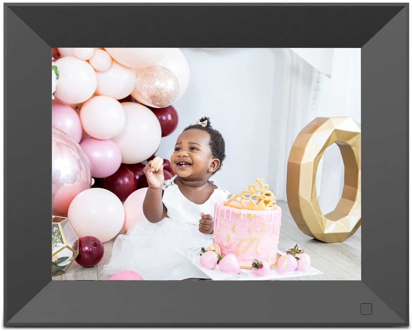 NexFoto Digital Picture Frame with Remote Control, IPS Display, Wall