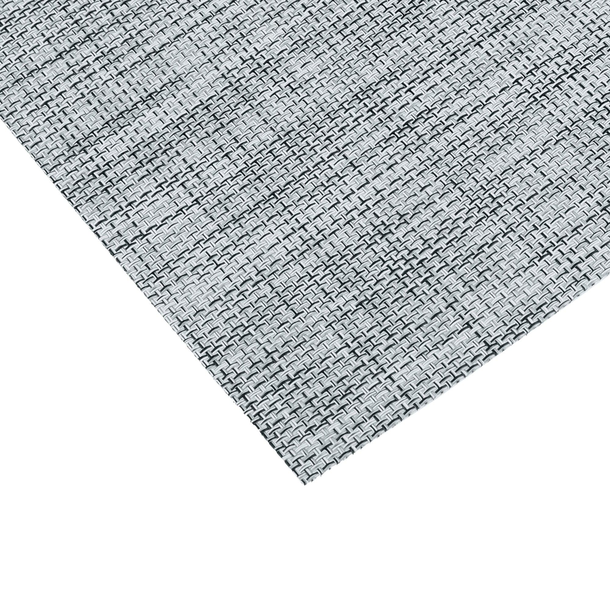 Unique Bargains Durable Placemats for Dining Table, Resistant Kitchen Place Mats Set of 6 Grey White 18" x 12"