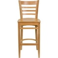 thumbnail image 6 of Flash Furniture 2 Pack HERCULES Series Ladder Back Natural Wood Restaurant Barstool, 6 of 7