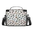 thumbnail image 3 of Dinosaur and Text White Pattern Insulated Lunch Box for Women Men, Medium Leakproof Cooler Bag with Adjustable Strap, 10"x6.7"x8", 3 of 6