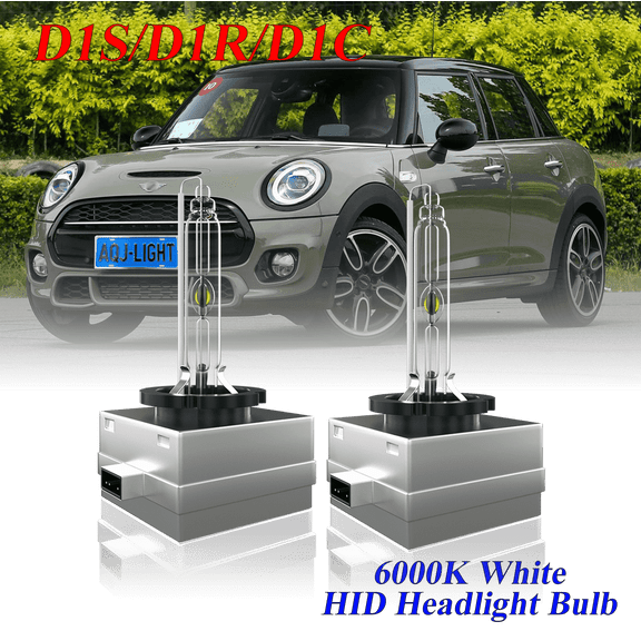 For Mini Cooper 2009 2010 2011 D1S HID Headlight High/Low Beam 6000K Crystal White Xenon Bulbs Set 2