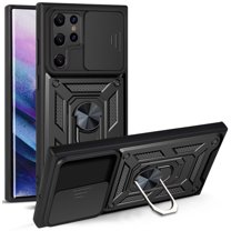 Galaxy S22 Ultra Slide Case with Kickstand Cover, Dteck Built-in 360 Rotate Ring Stand Magnetic Cover Case for Samsung Galaxy S22 Ultra 6.8 inch 5G 2022 Released,Black