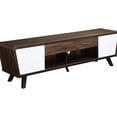 thumbnail image 2 of Dark Walnut TV Console | Offer Ample Space for Large TV, Store Devices | Wood & MDF Build | Keep Media Organized in Room, 2 of 2