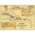 thumbnail image 2 of Goff 32x25 White Modern Wood Framed Museum Art Print Titled - Spanish American War West Indies Caribbean, 2 of 4