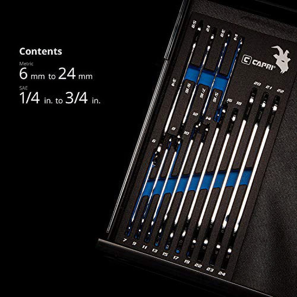 Capri Tools Super-Thin Open End Wrench Set (Master Set), CP11850-14MST