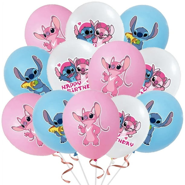 Conjunto de suministros para fiesta temática de Lilo y Stitch, cartel de feliz cumpleaños, decoración para pastel, globos 3D, Baby Shower, recuerdos de fiesta para niños y niñas