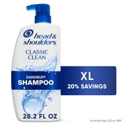 (2 pack) Head & Shoulders Dandruff Shampoo, Classic Clean, with 1% Pyrithione Zinc, 28.2 fl oz