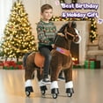 thumbnail image 2 of PonyCycle Horse Ride on Toys for Kids Riding Large Horse Rocking Horse (with Brake/42.5" Height/Size 5 for Age 7-12) Ride-on Animals Plush Pony Toys No Electricity Ux521, 2 of 10