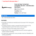 thumbnail image 2 of Front Left Outer Tie Rod End - Compatible with 2016 - 2022 Mercedes-Benz Metris 2017 2018 2019 2020 2021, 2 of 2