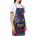 thumbnail image 4 of Rocae Neon Graffiti Urban Art for Kitchen Aprons for Women Adjustable Cooking Kitchen Chef Apron for Men with Pockets, 4 of 7