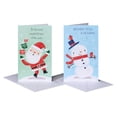 thumbnail image 3 of American Greetings Christmas Gift Card or Money Card Bundle, Santa & Snowman (2-Designs, 6-Count), 3 of 8