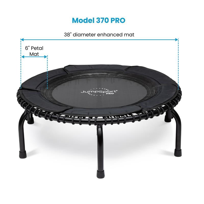 JumpSport 370 PRO Indoor Heavy Duty Lightweight 39 In Fitness Trampoline
