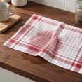thumbnail image 4 of Unique Bargains 2Pcs Plaid Absorbent Quick-Drying Kitchen Towels Red 28" x 16", 4 of 8