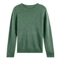thumbnail image 4 of SGMVNU Sweaters for Women Crewneck Long Sleeve Soft Knit Pullovers Sweater Blouse Fall Dressy Casual Pullover Tops(Dark Green, XXL), 4 of 4
