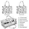 thumbnail image 2 of Large Capacity Tote Bag,Pet Paw Print and Bone Handbag Fashion Luxury Tote Bag,15.7"x13"x 5.1" Inches,Laptop Compatible, 2 of 6