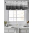 thumbnail image 4 of Abstract Valances for Windows, Rod Pocket Kitchen Valance Curtains - Soft & Washable Small Window Treatment for Living Room,&nbsp;Bathroom, Gradient Black Grey, 54x18inch, 4 of 9
