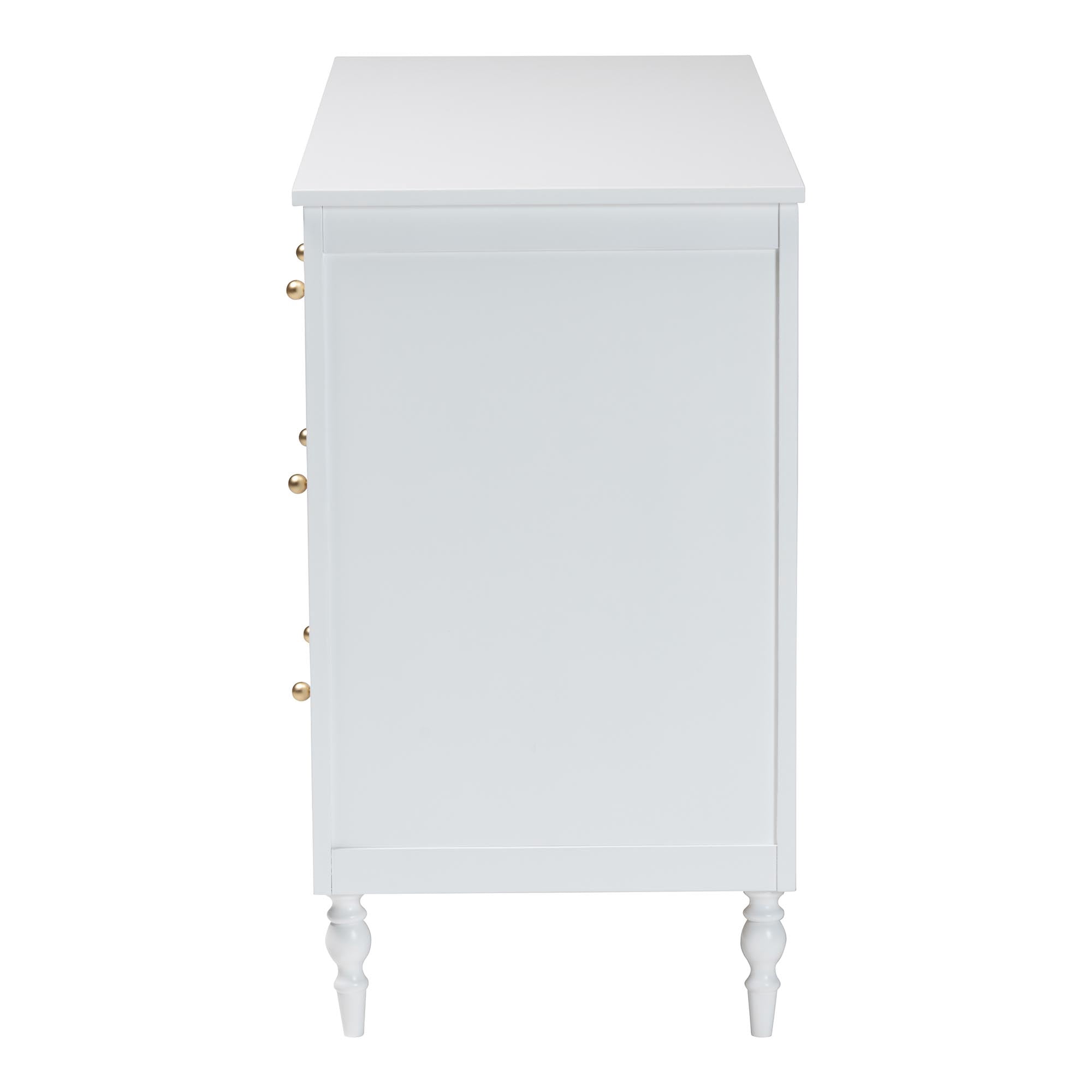 Baxton Studio Roni Modern Dresser, 7-Drawer, White