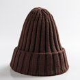 thumbnail image 2 of ruhuadgb Winter Unisex Solid Color Warm Soft Hiphop Knitted Hat Cuffed Skull Beanie Cap, 2 of 8