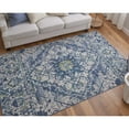 thumbnail image 6 of Feizy Foster Transitional Oriental, Blue/Green/Ivory, 7'10" x 11' Area Rug Easy Care Stain Resistant Fade Resistant Vintage Floral & Botanical Floor Rug for Living room Bedroom, 6 of 9