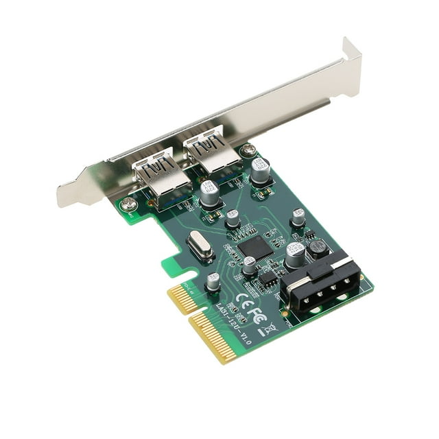PCI-E a 2 puertos USB3.1 Tipo A Tarjeta de expansión PCI Express Adaptador de concentrador Abanopi Tarjeta de expansion
