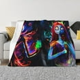 thumbnail image 1 of Goofa The Nightmare Before Christmas Pattern Fleece Throw Blanket for Couch, Soft Checkered Flannel Blanket for Sofa, Warm Cozy Decorative Blanket Fall Decor Gift-50"x40", 1 of 6