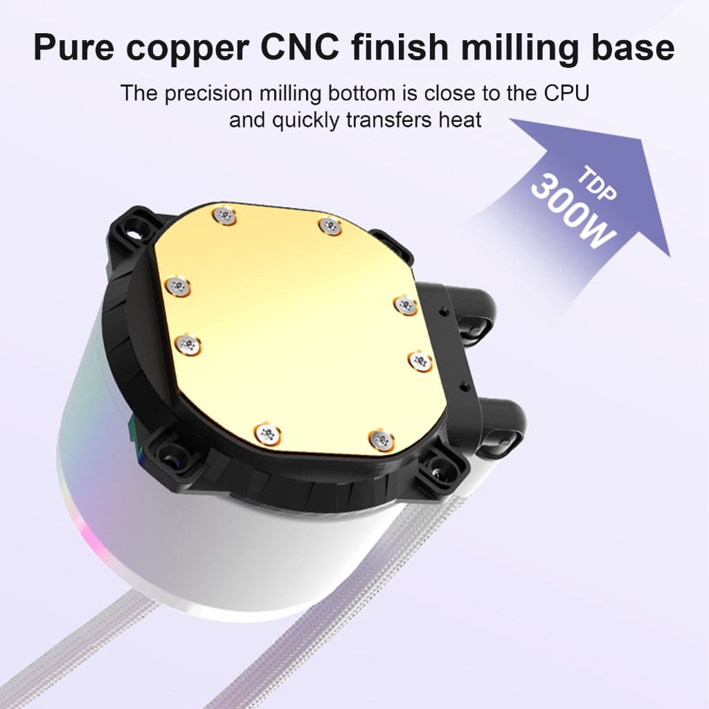 Liquid CPU Coolers with ARGB and High Performances Computer Liquid Water Cooling Radiators for Gamers
