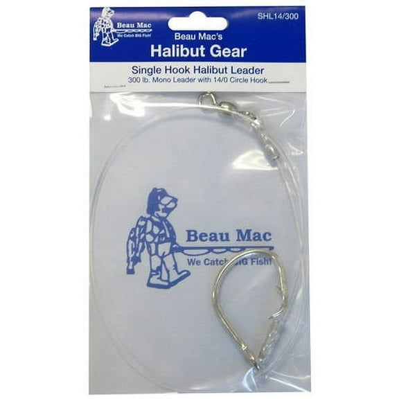Beau Mac Halibut Leader, 300 lb, 14/0