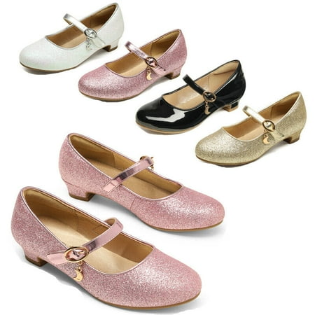 

DREAM PAIRS Girls Kids Mary Jane Low Heel Princess Party Wedding Dress Shoes US
