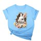 thumbnail image 2 of Xuyuer Easter Shirts for Women Rabbit Bunny Women's Lover Printed T-shirt Round Neck Short Sleeved Happy Easter Day Graphic Short Sleeve Tee Tops, 2 of 7