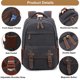 thumbnail image 5 of Mochila de lona para portátil de viaje para hombres y mujeres, mochila de trabajo de negocios, bolsa de computadora universitaria para computadora portátil de 15.6 pulgadas, bolsa de, 5 of 6