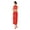 Red 1 M, variant on Women Summer Cheongsam Stand Collar Printing Off Shoulder Backless Split Hem Hollow Out Sleeveless Qipao Slim Fit Retro Chinese Style Banquet Party Cocktail Dress