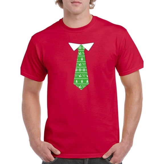 Christmas Tie T-Shirt Men -Smartprints Designs, Male XX-Large
