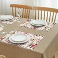 thumbnail image 3 of Pioneer Flower Floral Print Pattern Summer Placemats Table Placemats Set Of 4-Linen Kitchen Washable Placemats Table Mats 12x18 Inch Non-Slip Heat Resistant, 3 of 6
