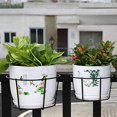 thumbnail image 5 of 4pcs Hanging Railing Planters Pot Holders Plant Iron Racks Small, 5 of 5