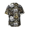 thumbnail image 2 of Fotbe Ink Graffiti Owl print Short Sleeve Button Down Shirts for Men Casual Summer Beach Wrinkle Free Shirt-X-Large, 2 of 7