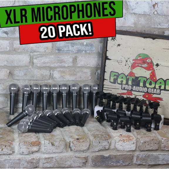 (20 PACK) Handheld Microphones Fat Toad | Studio Recording Unidirectional Mics