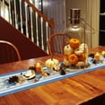 thumbnail image 4 of Table Runner 72 Inches Long, Fall Pumpkins Eucalyptus Autumn Thanksgiving Blue Cotton Linen Table Runners Non-Slip Durable Dresser Scarves for Table Party Dinner Holiday Home Decor, 1 Pack, 4 of 5