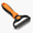 Orange, variant on Pet Pro Grooming Tool, Double-Sided Dematting Comb and Undercoat Rake, Rounded Teeth, Ergonomic Handle for Long Haired Pets