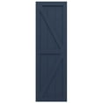 thumbnail image 5 of Ekena Millwork 18"W x 39"H True Fit PVC Two Equal Panel Farmhouse Fixed Mount Shutters w/ Z-Bar, Starless Night Blue (Per Pair - Hardware Not Included), 5 of 9