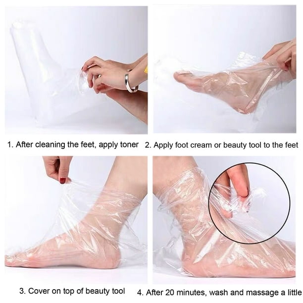 Foot Mask Plastic Socks For Dry Feet Hydrating Foot Care: Soft Gel
